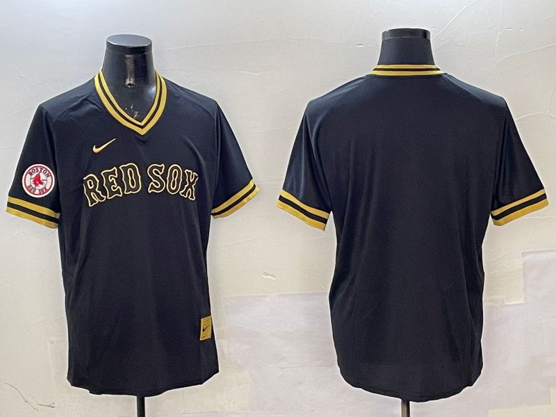 Men Boston Red Sox Blank Black Gold Game 2025 Nike MLB Jersey style 2->boston red sox->MLB Jersey